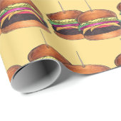 Cheeseburger Burger Hamburger Sliders Bar Pub Geschenkpapier (Rolleneckpunkt)