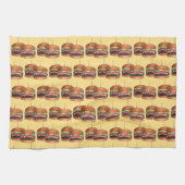 Cheeseburger Burger Hamburger Sliders Bar Pub Geschirrtuch (Horizontal)