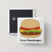 Cheeseburger Button (Vorne & Hinten)