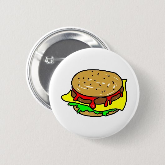 Cheeseburger Button (Vorne & Hinten)