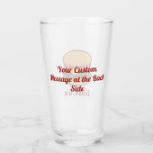 Cheeseburger Cartoon Glas (Rückseite)