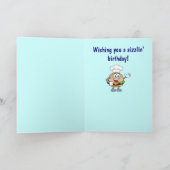 Cheeseburger Cartoon Happy Birthday Karte (Innenseite)