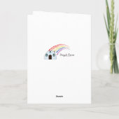 Cheeseburger Cartoon Happy Birthday Karte (Rückseite)