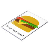 Cheeseburger Cartoon Notizblock (Linke Seite)