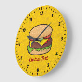 Cheeseburger Clock Große Wanduhr (Winkel)