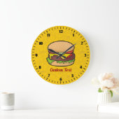 Cheeseburger Clock Große Wanduhr (Zuhause)