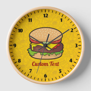 Cheeseburger Clock Uhr