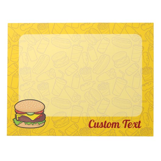 Cheeseburger Editor Notizblock (Vorderseite)