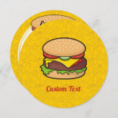 Cheeseburger Einladung (Vorne/Hinten)