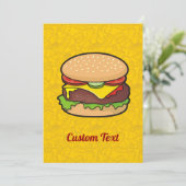 Cheeseburger Einladung (Stehend Vorderseite)