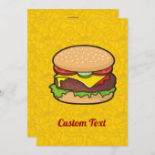 Cheeseburger Einladung (Vorne/Hinten)