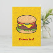 Cheeseburger Einladung (Stehend Vorderseite)
