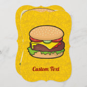 Cheeseburger Einladung (Vorne/Hinten)