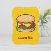 Cheeseburger Einladung (Stehend Vorderseite)