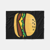 Cheeseburger-Emoticon Hamburger Käse BBQ  Fleecedecke (Vorderseite (Horizontal))