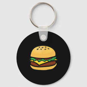 Cheeseburger-Emoticon Hamburger Käse Bbq  Schlüsselanhänger