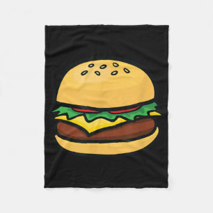 Cheeseburger Emoticon Hamburger Käse Grillen Fleecedecke