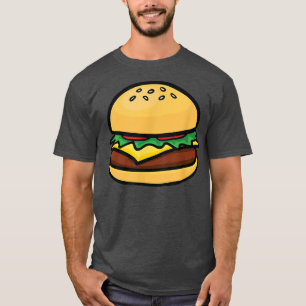 Cheeseburger Emoticon Hamburger Käse GRILLEN T-Shirt