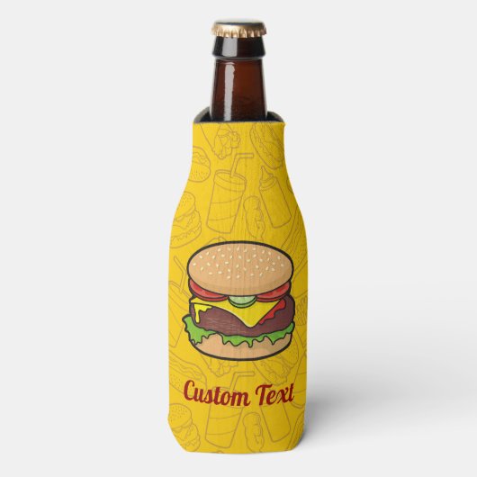 Cheeseburger Flaschenkühler (Flaschenvorderseite)