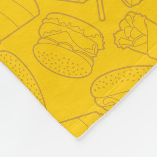 Cheeseburger Fleecedecke (Ecke)