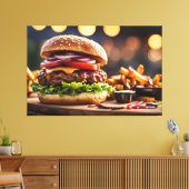 Cheeseburger & Fries Leinwanddruck (Insitu (Wohnzimmer))