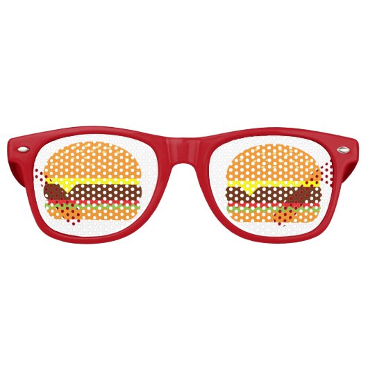 Cheeseburger Funny Fast Food Shades Partybrille (Vorderseite)