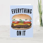 CHEESEBURGER FUNNY HAMBURGER BIRTHDAY CARD KARTE (Vorderseite)