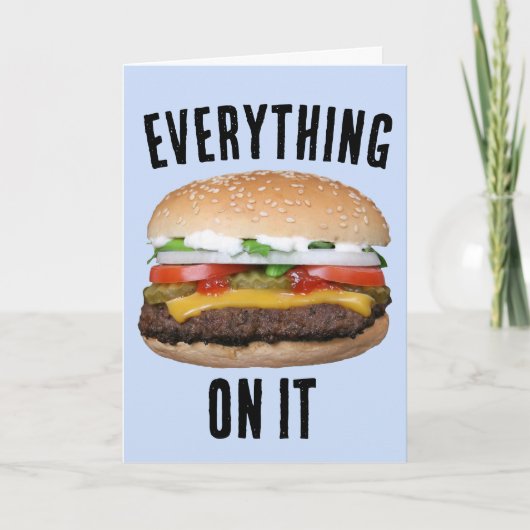 CHEESEBURGER FUNNY HAMBURGER BIRTHDAY CARD KARTE (Vorderseite)