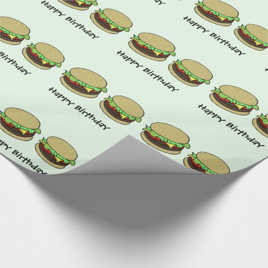 Cheeseburger Geschenkpapier (Ecke)