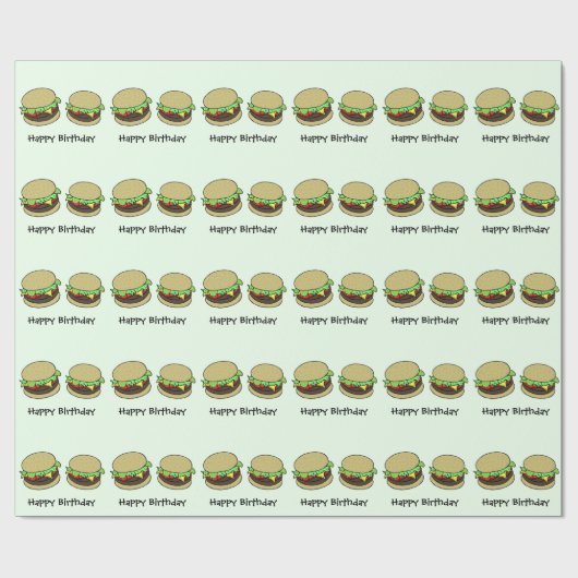 Cheeseburger Geschenkpapier (Flach)