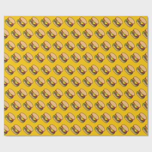 Cheeseburger Geschenkpapier (Flach)