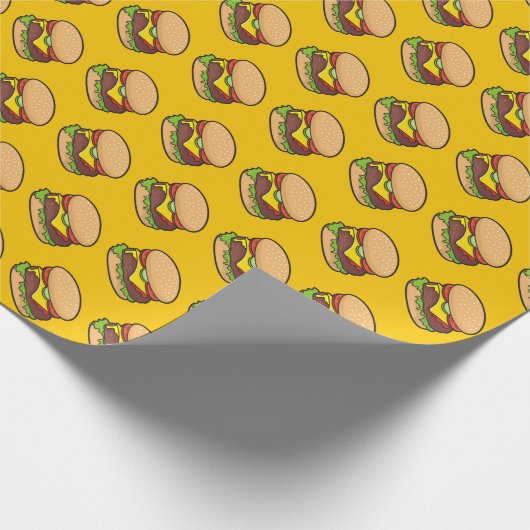 Cheeseburger Geschenkpapier (Ecke)