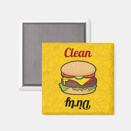 Cheeseburger Geschirrspülmaschine Magnet (Vorderseite/Rückseite)
