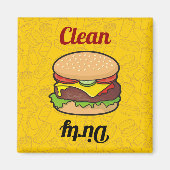 Cheeseburger Geschirrspülmaschine Magnet (Vorne)