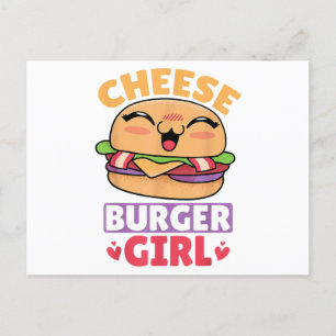 Cheeseburger Girl, Hamburger Women und Cheesebdres Feiertagspostkarte