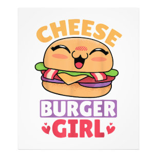Cheeseburger Girl, Hamburger Women und Cheesebdres Fotodruck
