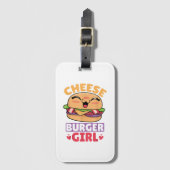 Cheeseburger Girl, Hamburger Women und Cheesebdres Gepäckanhänger (Vorderseite Vertikal)