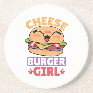 Cheeseburger Girl, Hamburger Women und Cheesebdres Getränkeuntersetzer