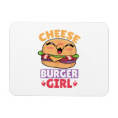 Cheeseburger Girl, Hamburger Women und Cheesebdres Magnet (Horizontal)