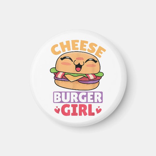 Cheeseburger Girl, Hamburger Women und Cheesebdres Magnet (Vorne)