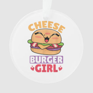 Cheeseburger Girl, Hamburger Women und Cheesebdres Ornament