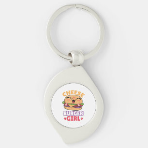 Cheeseburger Girl, Hamburger Women und Cheesebdres Schlüsselanhänger