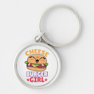 Cheeseburger Girl, Hamburger Women und Cheesebdres Schlüsselanhänger