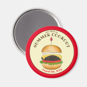 Cheeseburger Hamburger Burger Picnic Barbecue GRIL Magnet (Vorderseite/Rückseite)