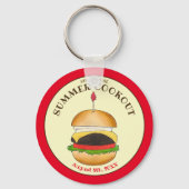 Cheeseburger Hamburger Burger Picnic Barbecue GRIL Schlüsselanhänger (Vorderseite)