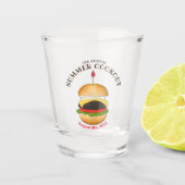 Cheeseburger Hamburger Burger Picnic Barbecue GRIL Schnapsglas (Vorderseite)