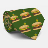 Cheeseburger/Hamburger Feinschmecker Krawatte (Gerollt)