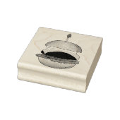 Cheeseburger Hamburger Käse Burger Bun Gummistempel (Stempel)