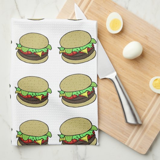 Cheeseburger Handtuch (Viertel Falte)