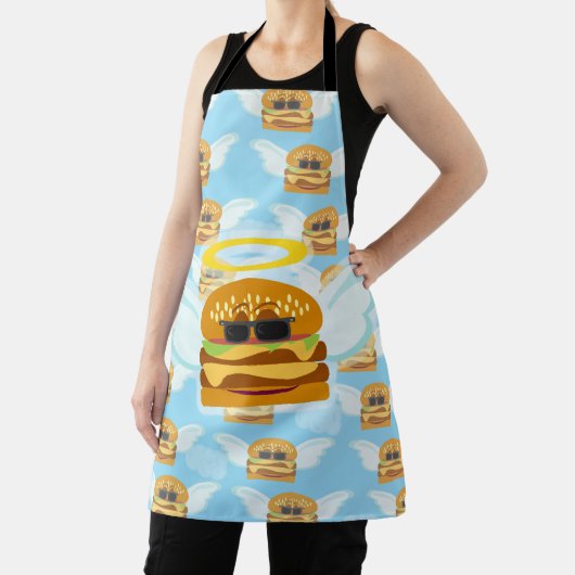 Cheeseburger Heaven Fun Flying Burger Art Schürze (InSitu)